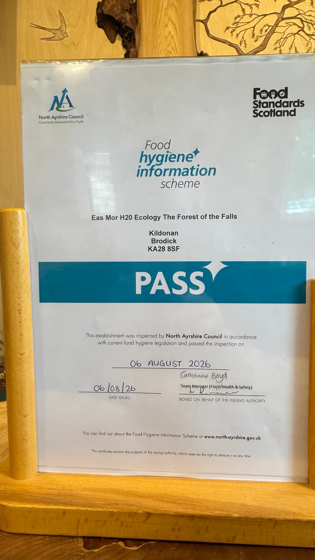 Food safety inspection&nbsp;pass